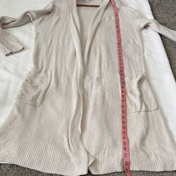 Barefoot Dreams Cream Knit Cardigan size L/ XL - Picture 5 of 6